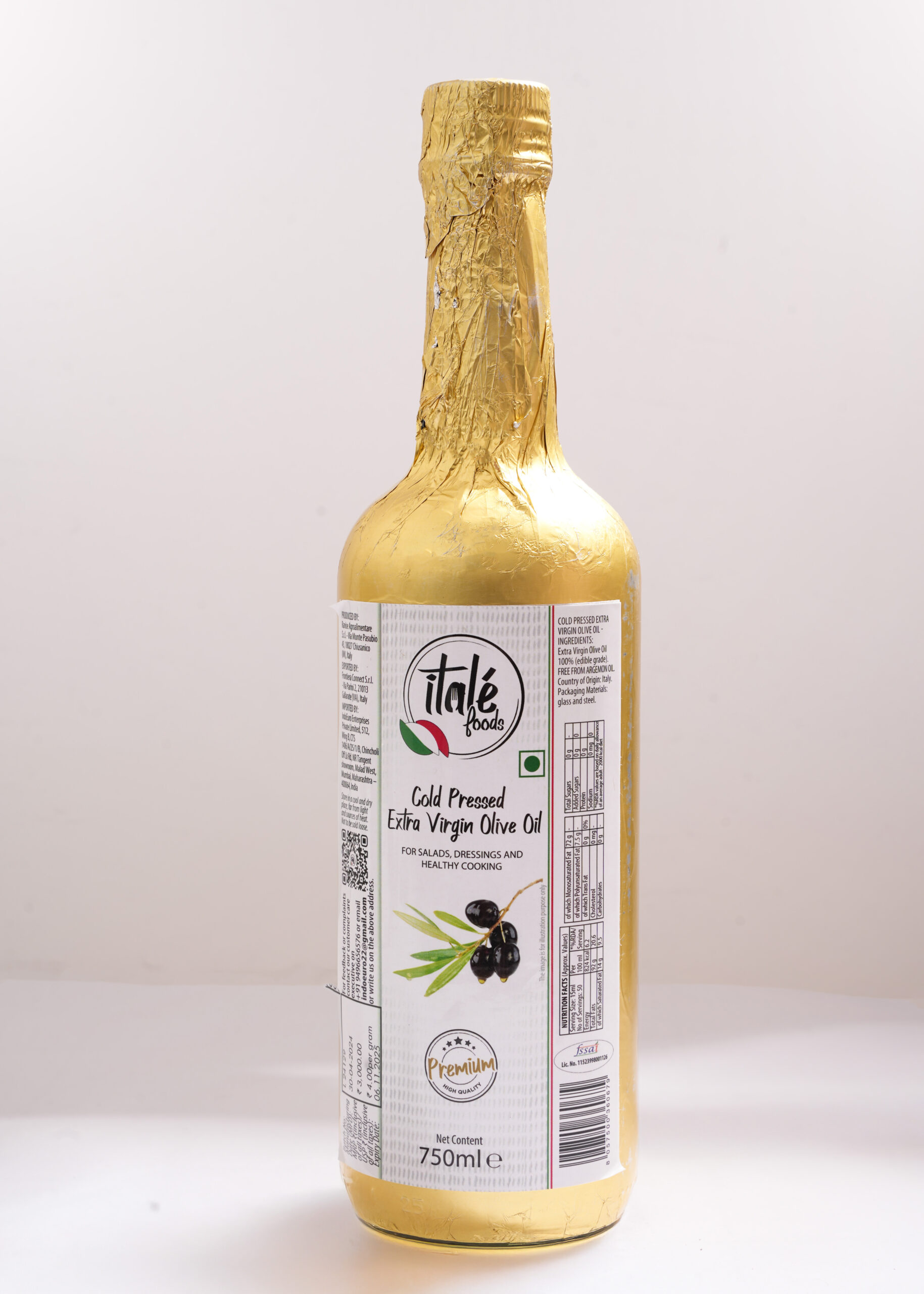 Cold Pressed Extra Virgin Olive Oil -750ml